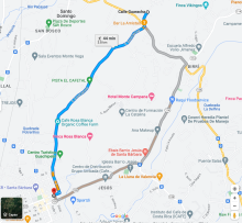 Route to Restaurante Sabores in Santa Barbara