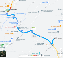 Route to Super Viquez in 'El Roble'