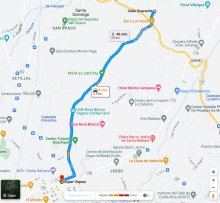 Route to Santa Barabara
