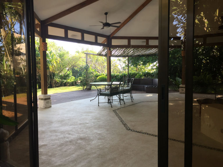 Pool house with plenty of space for events